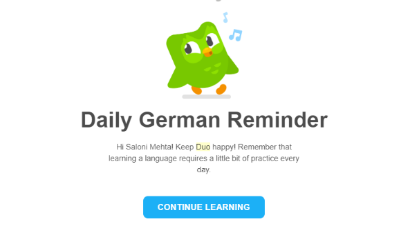 daily german reminder